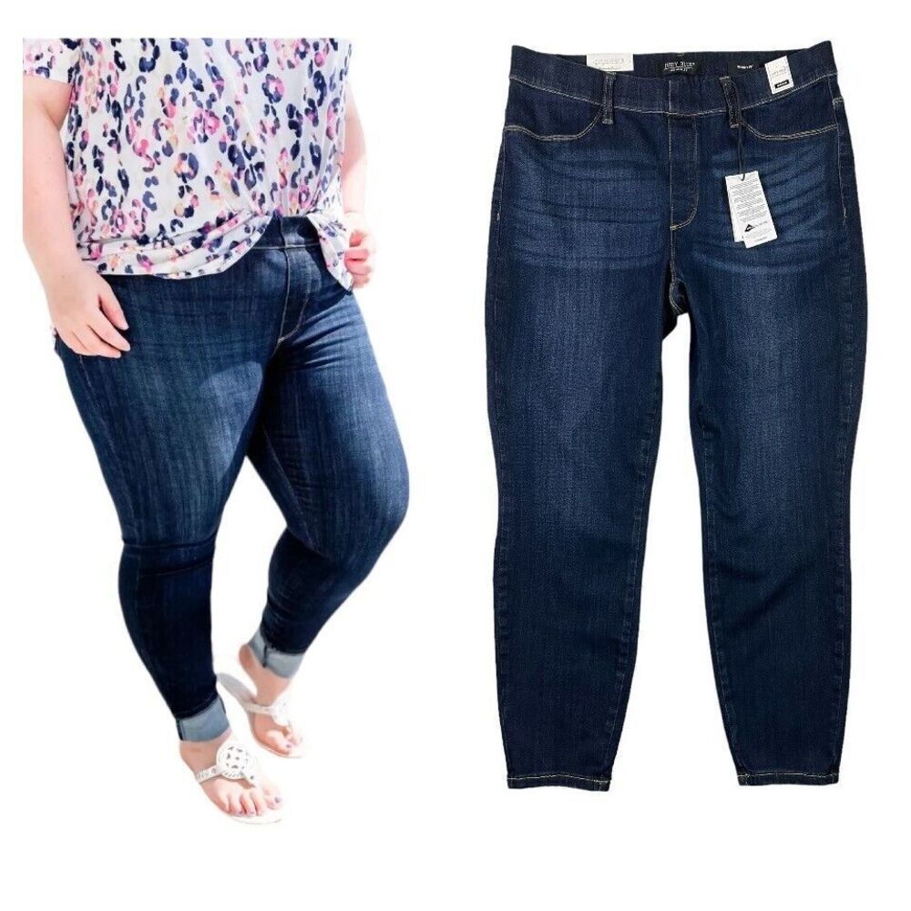Judy Blue Joey Mid-Rise Jeans  Womens Size 18W  NWT  Elastic Waist Pull-on